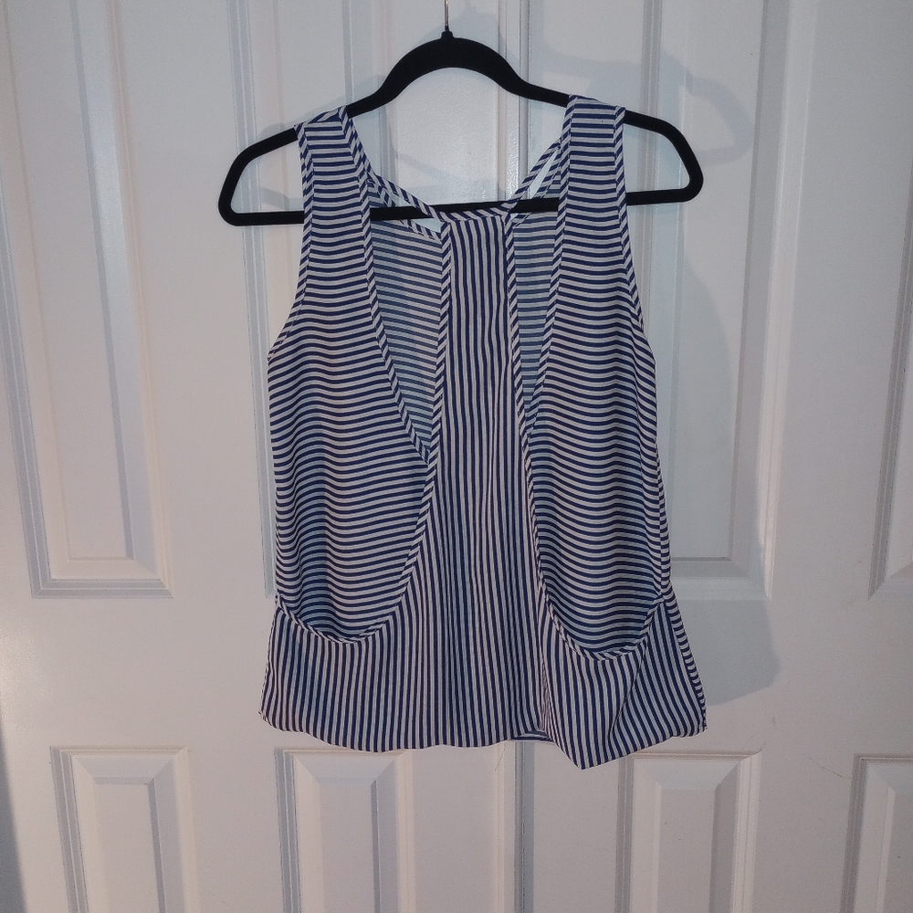 Nautical Racer back tank / Medium